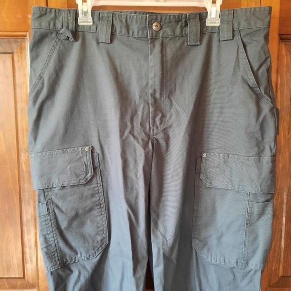 Duluth Trading Co Flex Fire Hose Cargo Work Pants Vintage Indigo 45507 40×34 - Picture 4 of 16